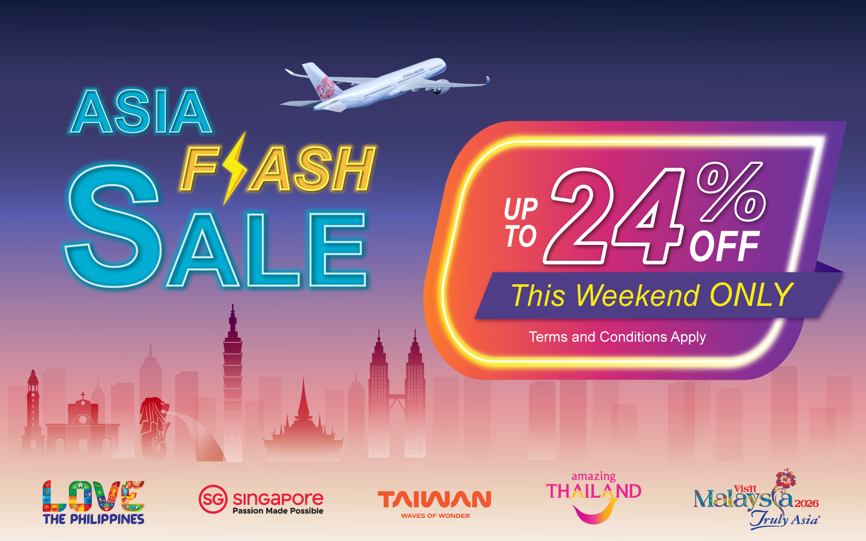 Asia Flash Sale: Up to 24% Off with China Airlines