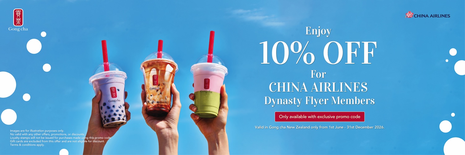 10% Off Your Purchase at Gong cha New Zealand