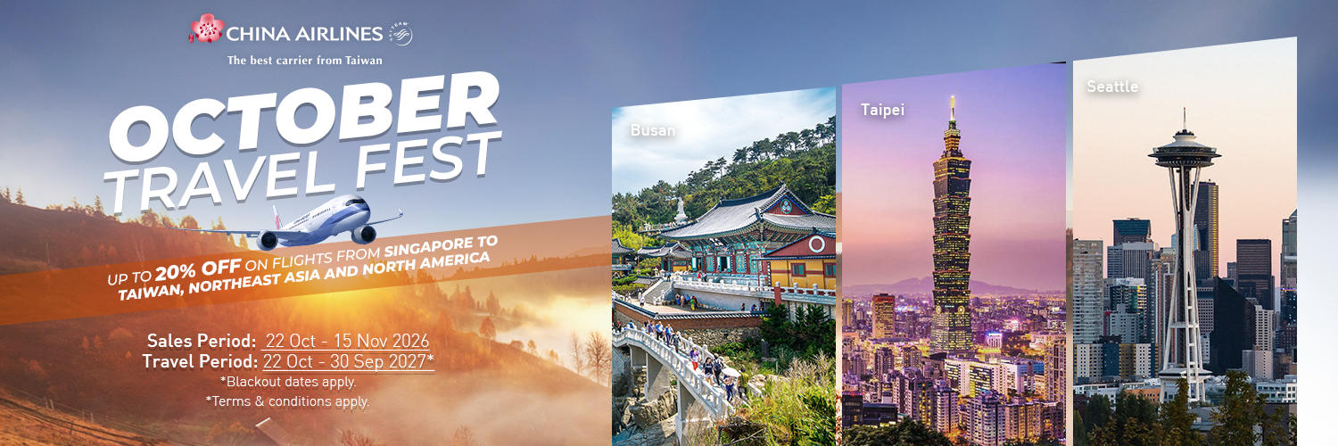China Airlines October Travel Fest